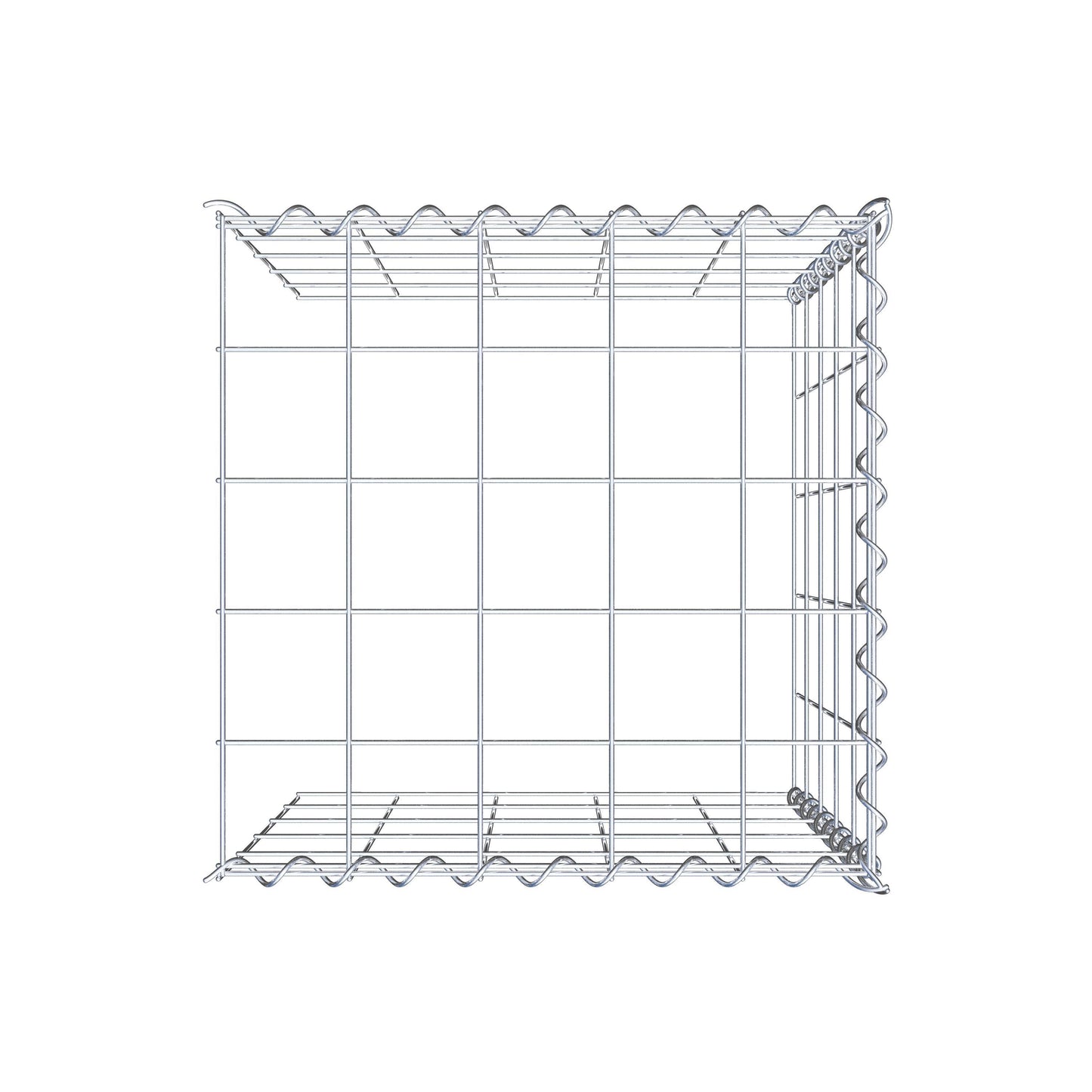 Gabbione aggiuntivo tipo 4 50 cm x 50 cm x 50 cm (L x H x P), dimensione maglia 10 cm x 10 cm, a spirale