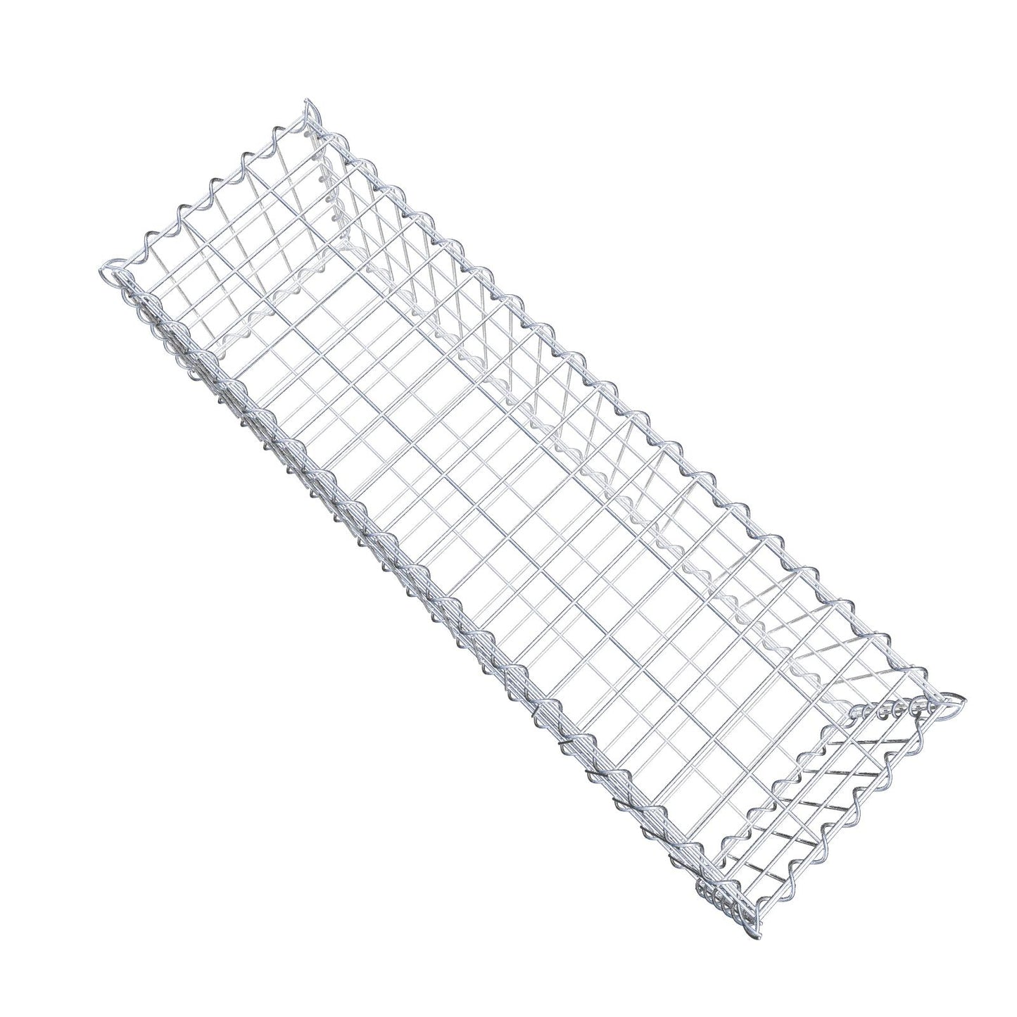 Gabião 100 cm x 30 cm x 30 cm (C x A x P), malhagem 5 cm x 10 cm, espiral