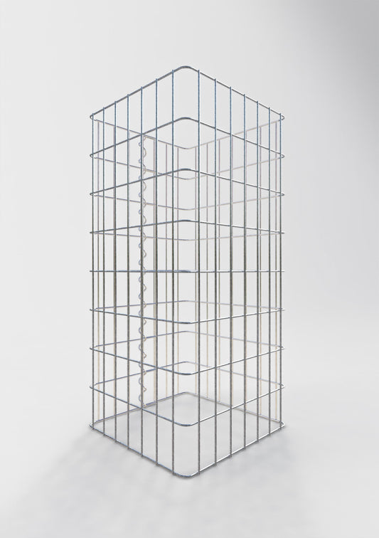 Gabionensäule eckig 37 cm x 37 cm, 80 cm Höhe, MW 5 cm x 10 cm