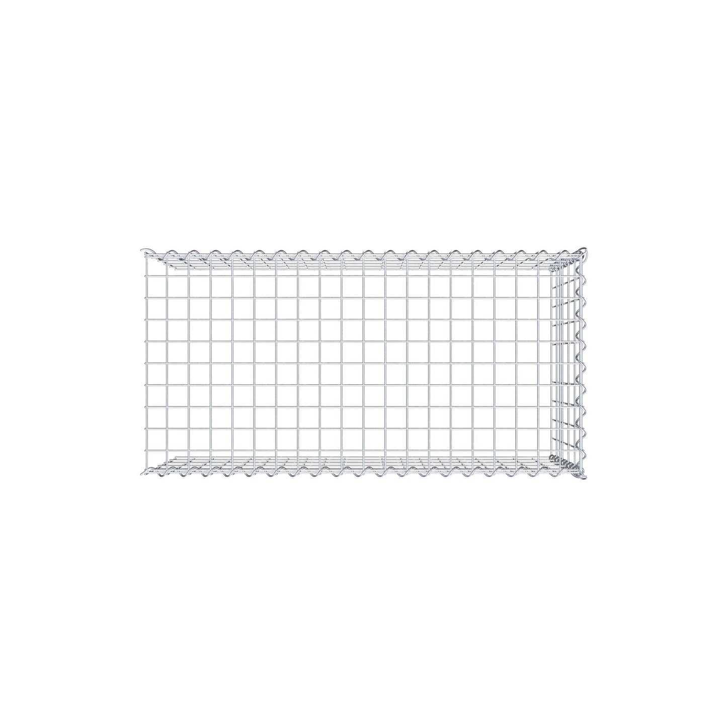 Gabião tipo 4 100 cm x 50 cm x 50 cm (C x A x P), malhagem 5 cm x 10 cm, espiral