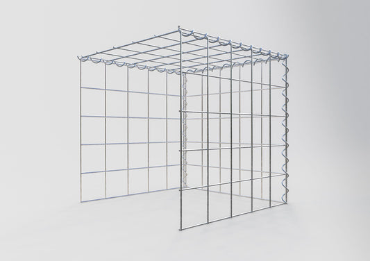 Gabbione aggiuntivo tipo 4 50 cm x 50 cm x 50 cm (L x H x P), dimensione maglia 10 cm x 10 cm, a spirale