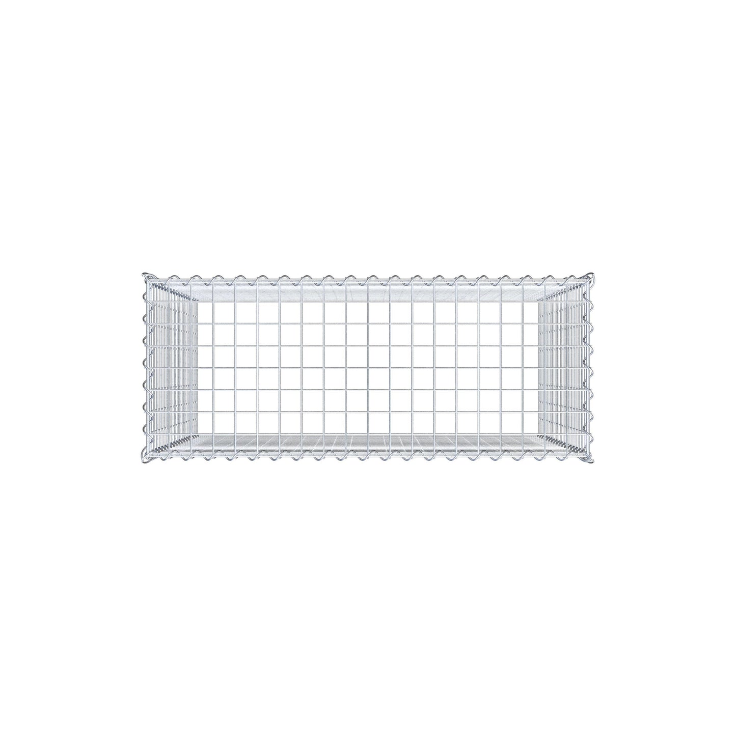 Gabbione aggiuntivo tipo 3 100 cm x 90 cm x 40 cm (L x H x P), dimensione maglia 5 cm x 5 cm, a spirale