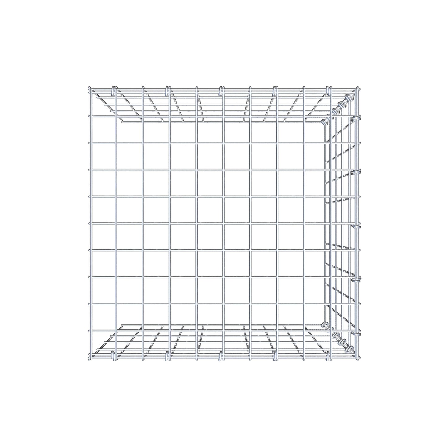 Anbaugabione Typ 4 50 cm x 50 cm x 50 cm (L x H x T), Maschenweite 5 cm x 10 cm, C-Ring