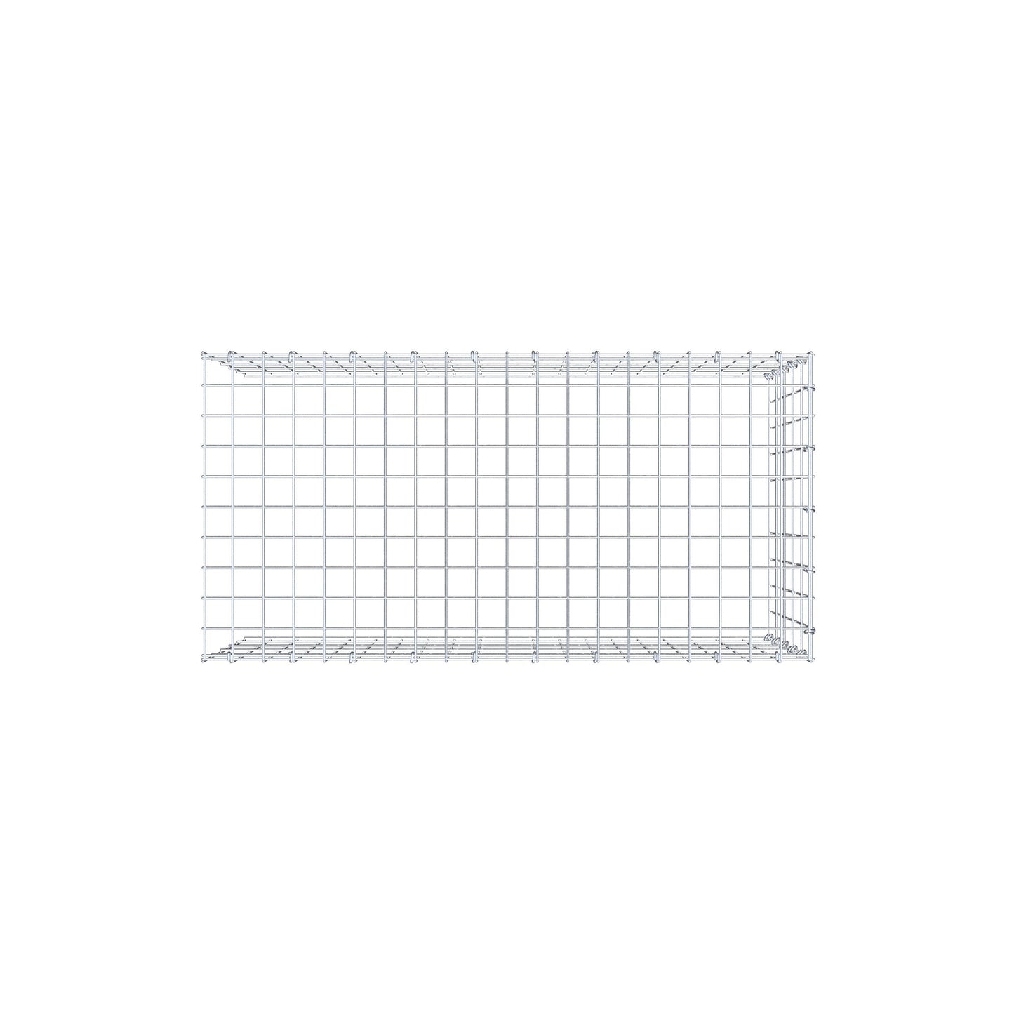 Gavión adicional tipo 4 100 cm x 50 cm x 50 cm (L x A x P), malla 5 cm x 10 cm, anillo en C