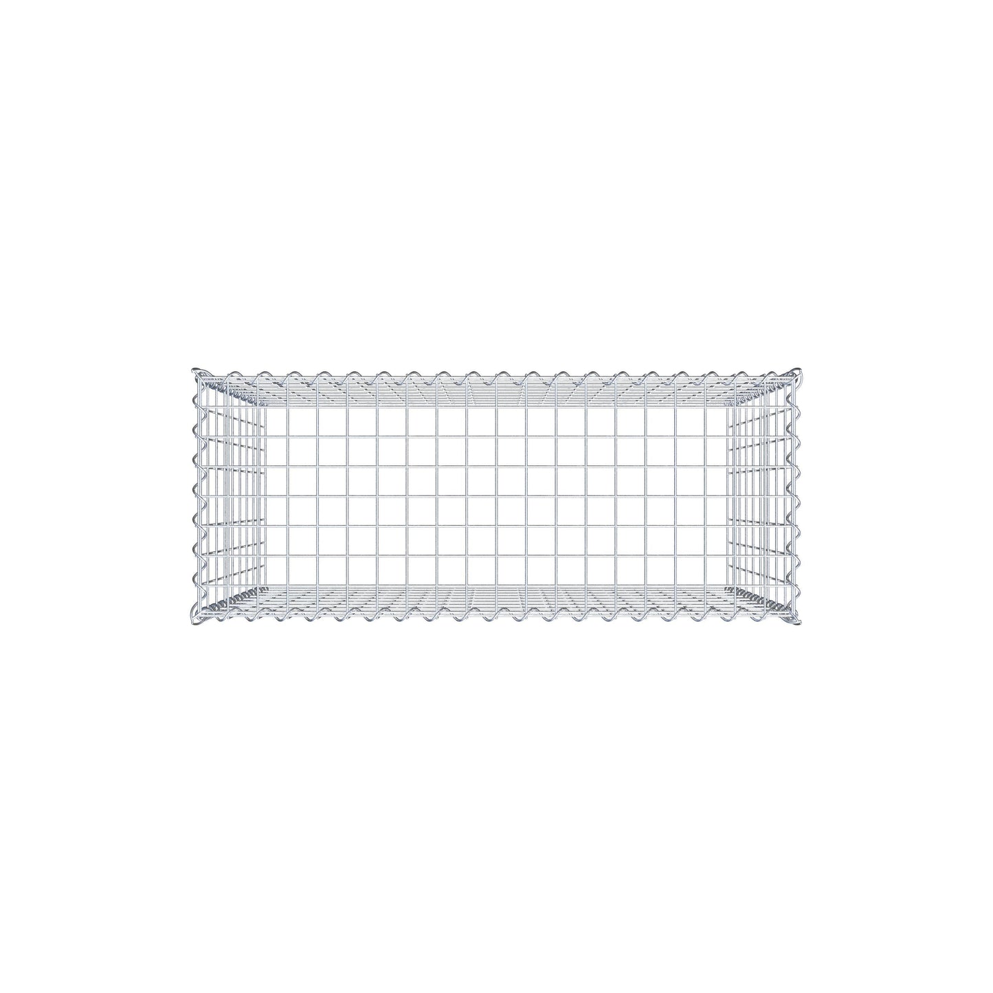 Grown-on gabion type 3 100 cm x 90 cm x 40 cm (L x H x D), mesh size 5 cm x 10 cm, spiral