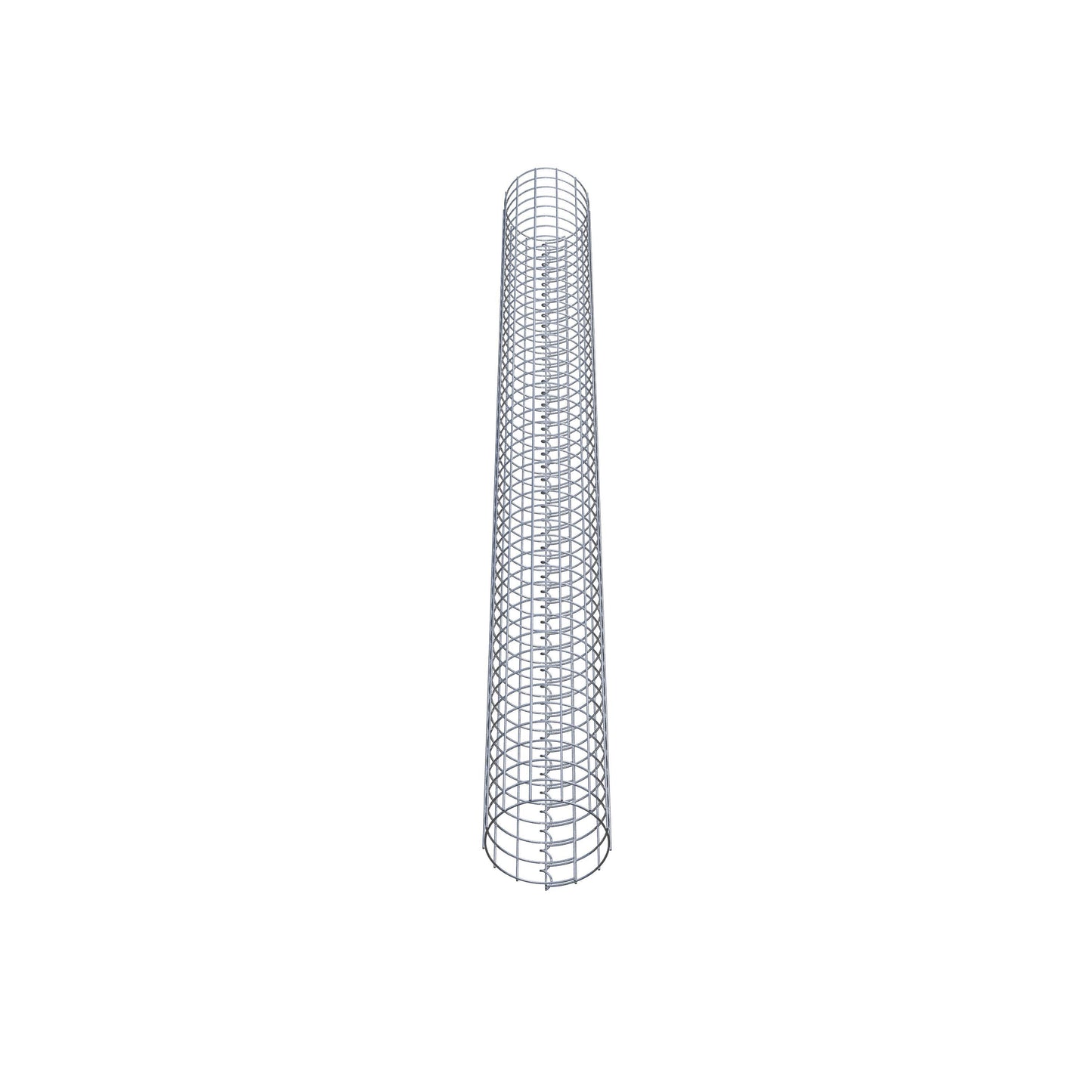 Colonna gabbionata rotonda 22 cm di diametro, 230 cm di altezza, maglia 5 cm x 5 cm