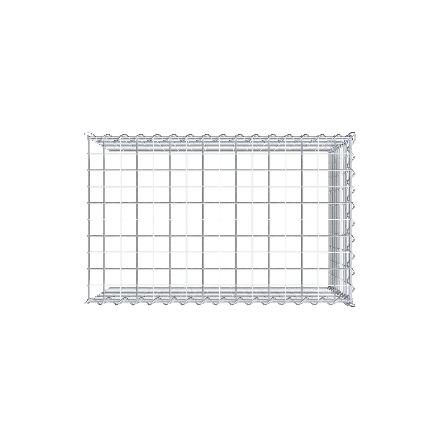 Opvokset gabion type 4 80 cm x 50 cm x 50 cm (L x H x D), maskestørrelse 5 cm x 5 cm, spiral