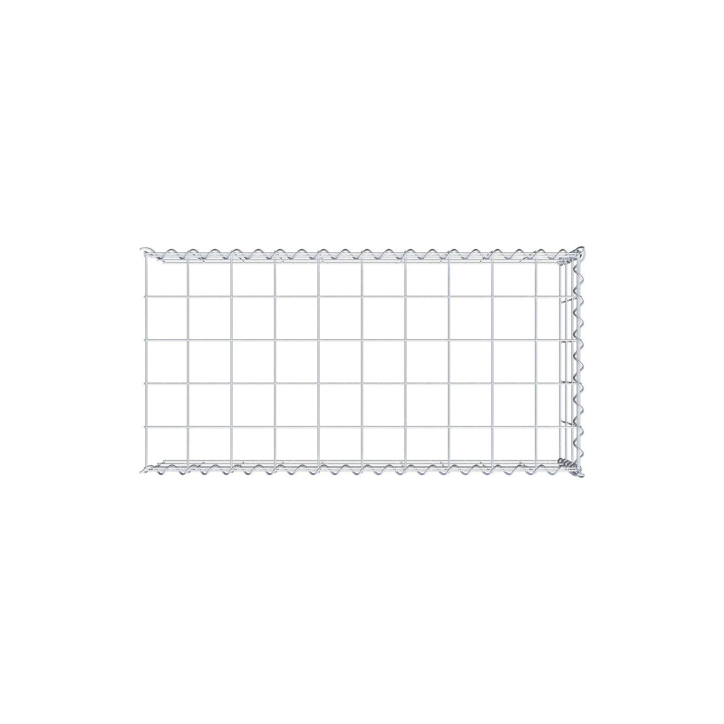 Gabion rapporté type 4 100 cm x 30 cm x 50 cm (L x H x P), mailles 10 cm x 10 cm, spirale