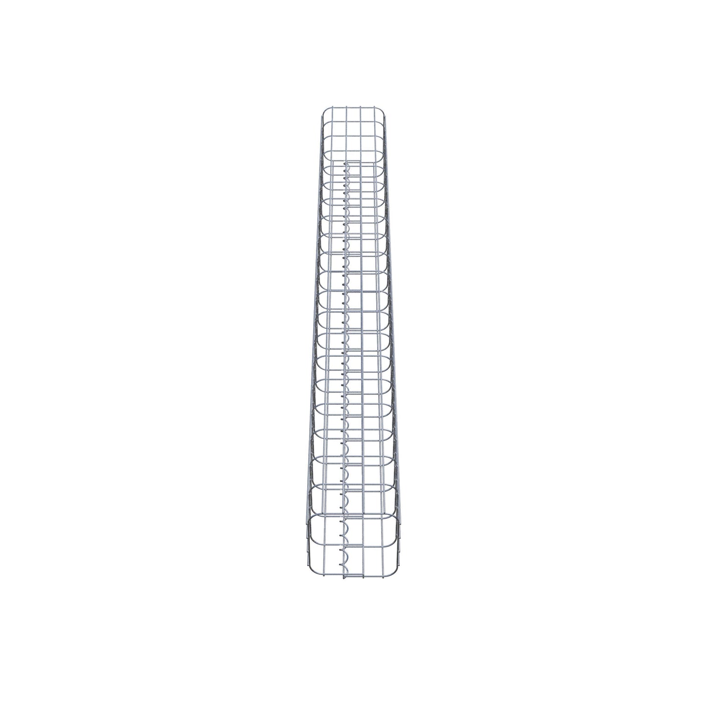 Coluna de gabião quadrada galvanizada a quente, 22 cm x 22 cm, 200 cm de altura, malha 5 cm x 10 cm