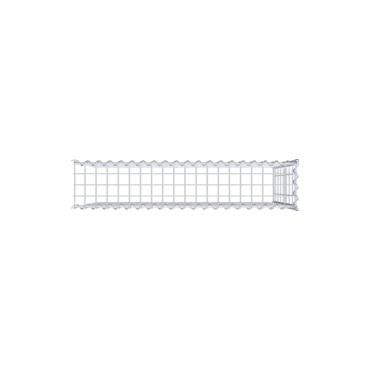 Gabion rapporté type 4 100 cm x 80 cm x 20 cm (L x H x P), mailles 5 cm x 10 cm, spirale