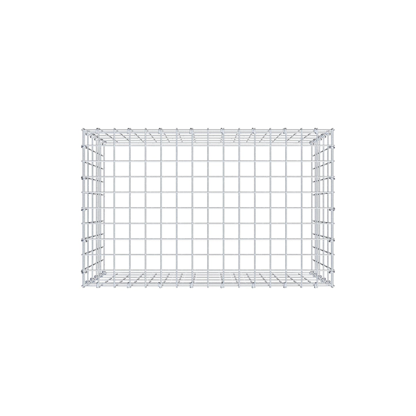 Monteret gabion type 3 80 cm x 50 cm x 50 cm (L x H x D), maskestørrelse 5 cm x 10 cm, C-ring
