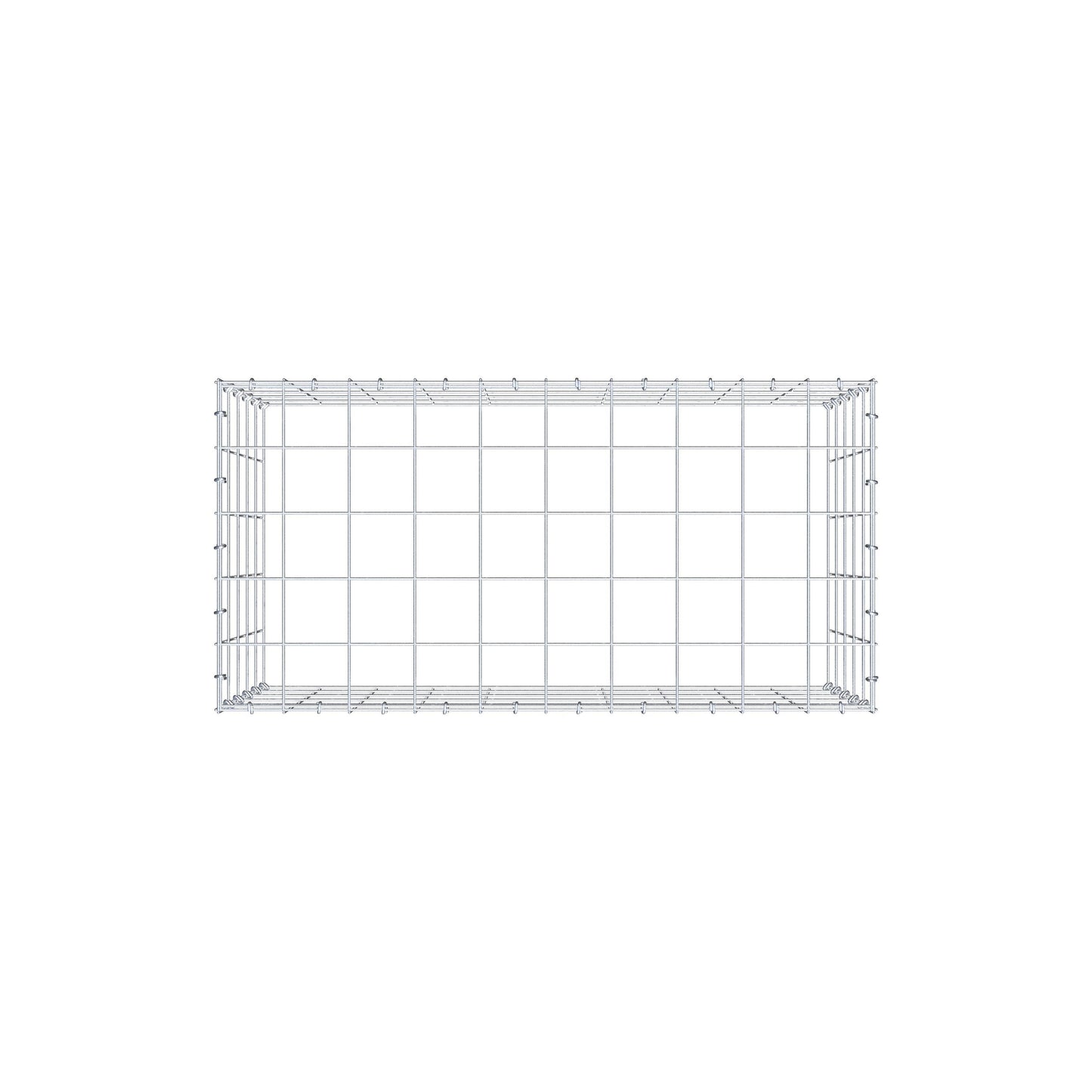 Gabbione aggiuntivo di tipo 3 100 cm x 50 cm x 50 cm (L x H x P), maglia 10 cm x 10 cm, anello a C