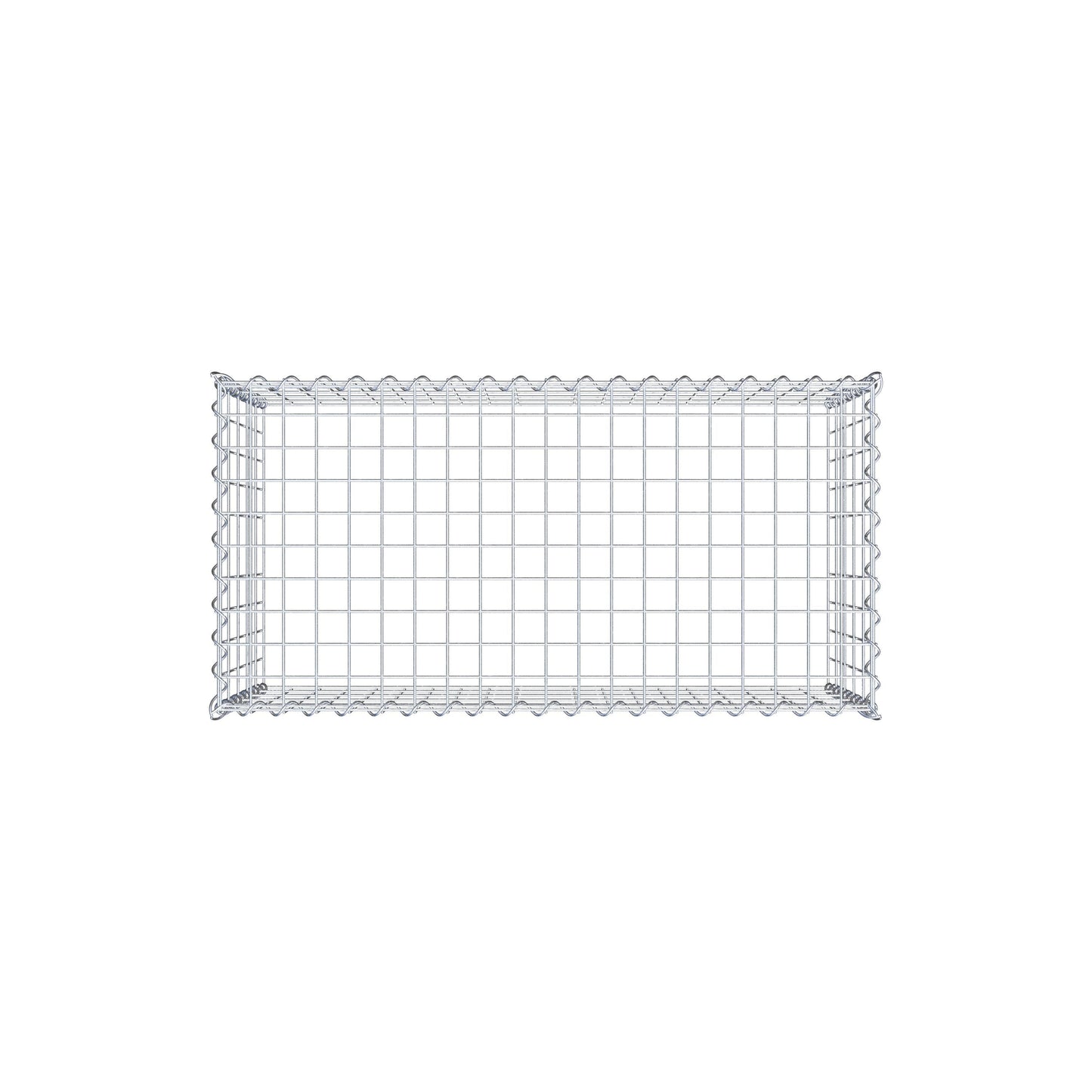Opvokset gabion type 3 100 cm x 50 cm x 50 cm (L x H x D), maskestørrelse 5 cm x 10 cm, spiral