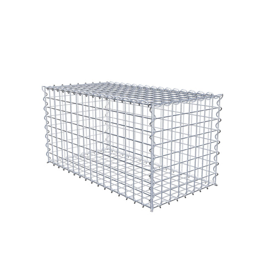 Gabione 80 cm x 40 cm x 40 cm (L x H x T), Maschenweite 5 cm x 5 cm, Spirale