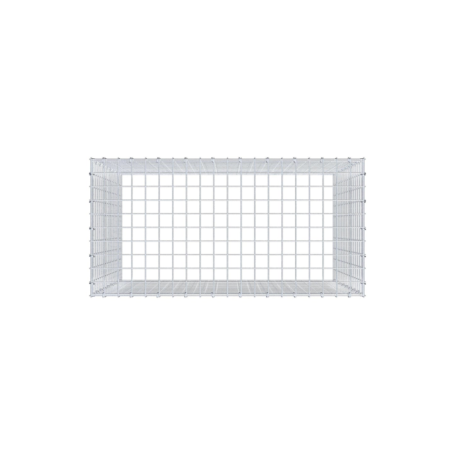 Gabbione aggiuntivo di tipo 3 100 cm x 90 cm x 50 cm (L x H x P), maglia 5 cm x 5 cm, anello a C