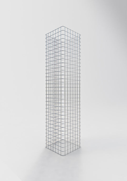 Schanskorfzuil hoekig 37 cm x 37 cm, 160 cm hoog, MW 5 cm x 5 cm