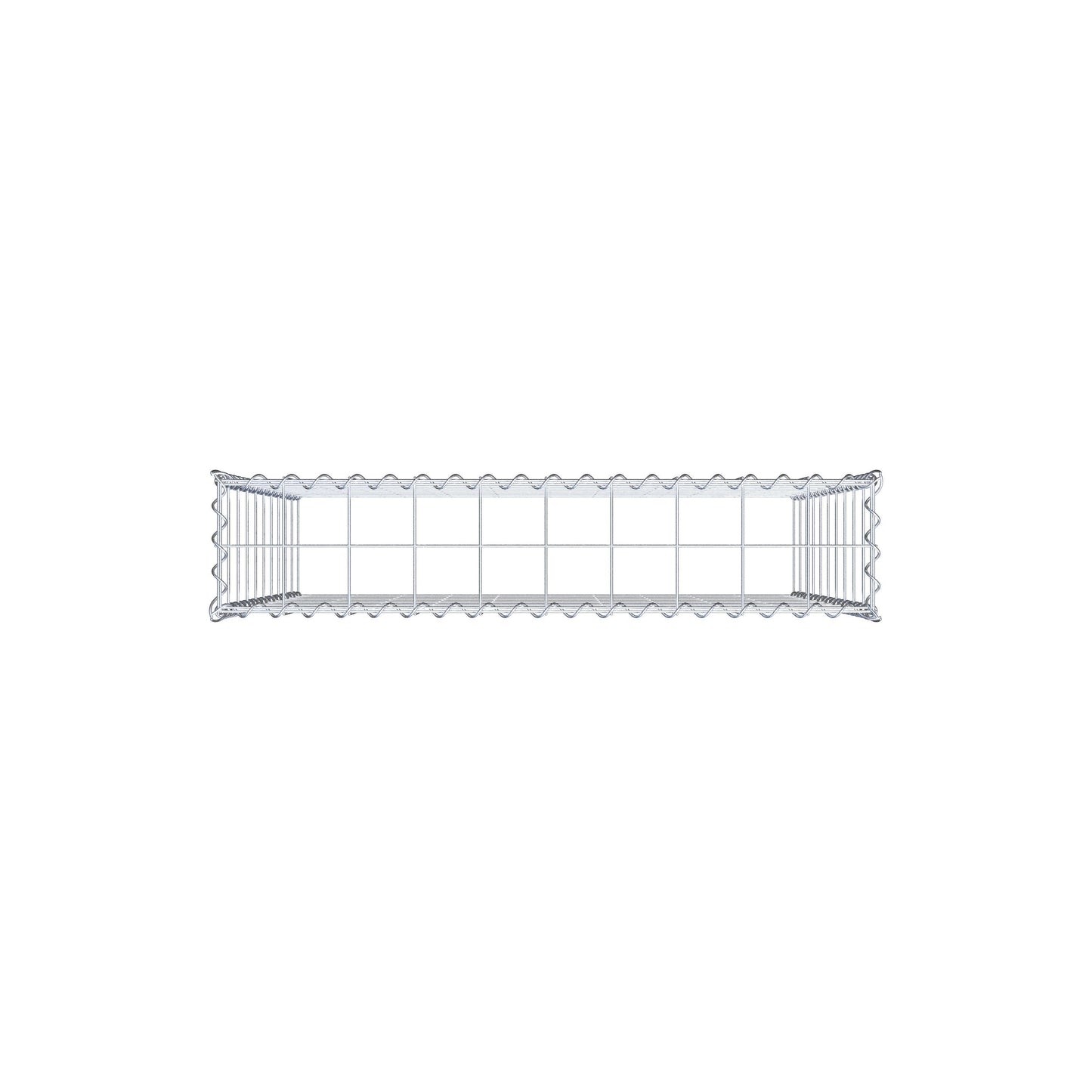 Opvokset gabion type 3 100 cm x 100 cm x 20 cm (L x H x D), maskestørrelse 10 cm x 10 cm, spiral