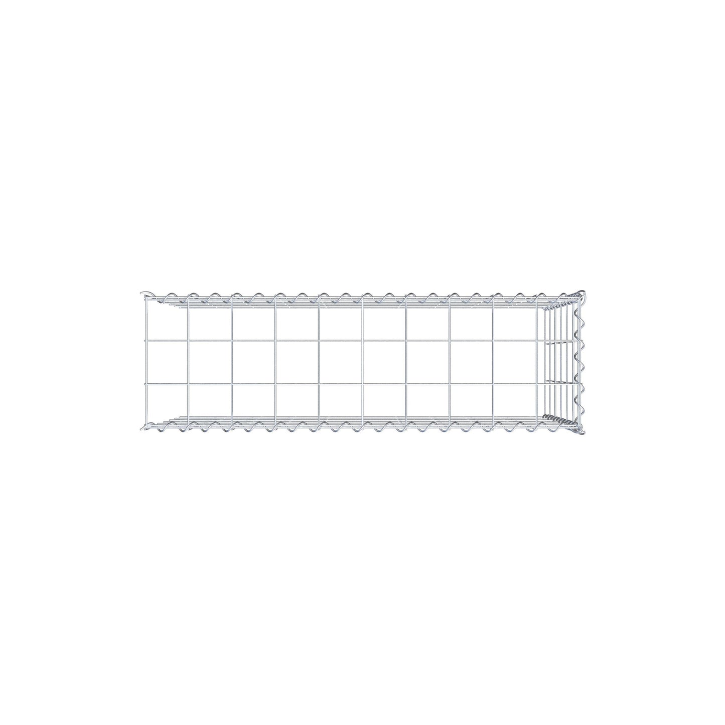 Opvokset gabion type 4 100 cm x 60 cm x 30 cm (L x H x D), maskestørrelse 10 cm x 10 cm, spiral