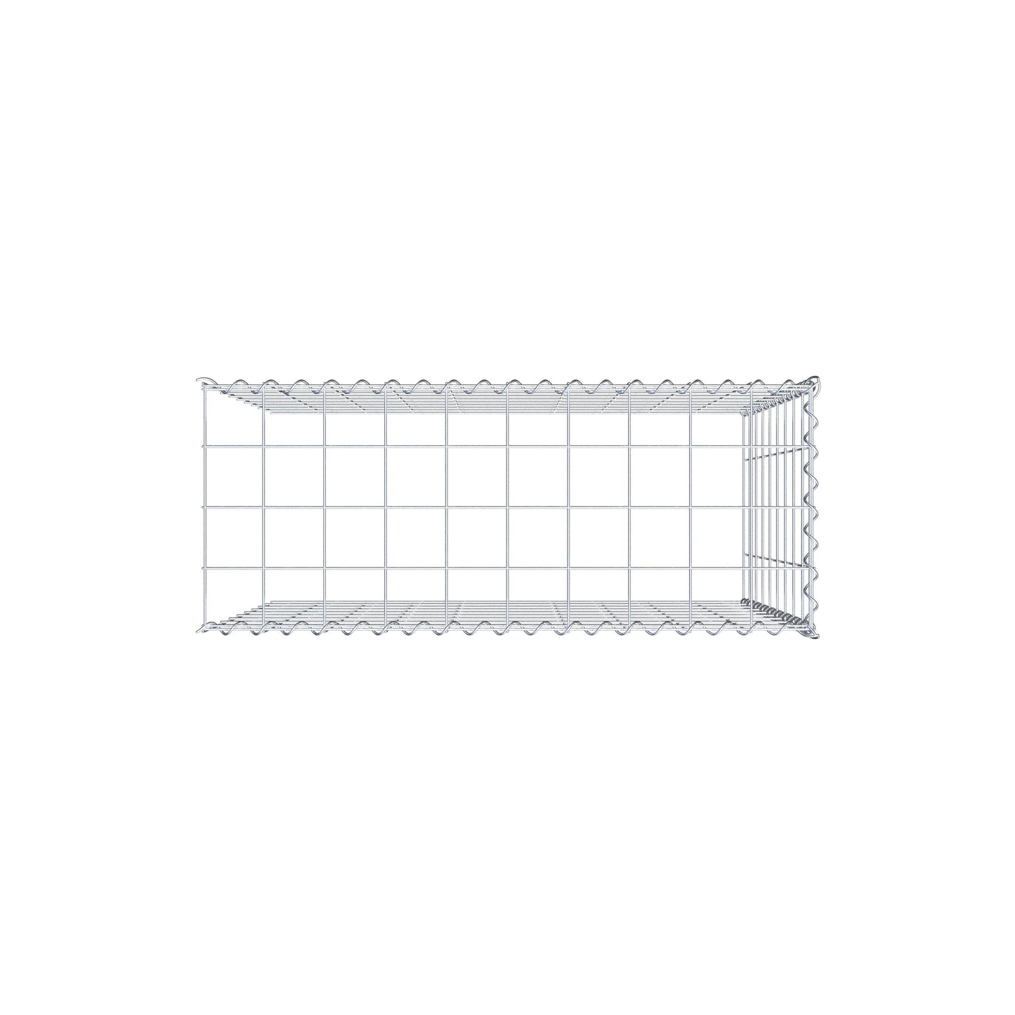 Gabbione aggiuntivo tipo 4 100 cm x 90 cm x 40 cm (L x H x P), maglia 10 cm x 10 cm, spirale