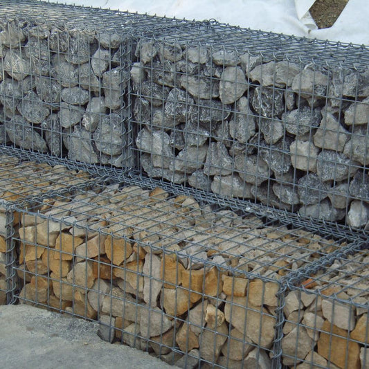 Gabione 100 cm x 50 cm x 50 cm (L x H x T), Maschenweite 5 cm x 10 cm, Spirale