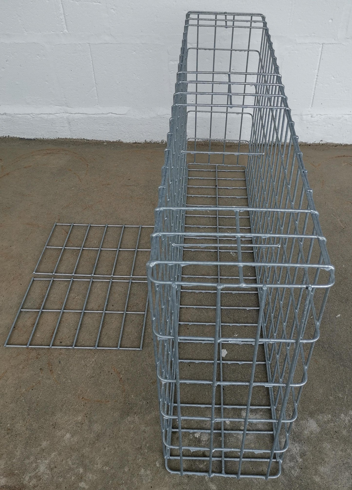Gabione feuerverzinkt 102 cm x 52 cm x 22 cm, Maschenweite 5 cm x 10 cm, fertig geschweißt