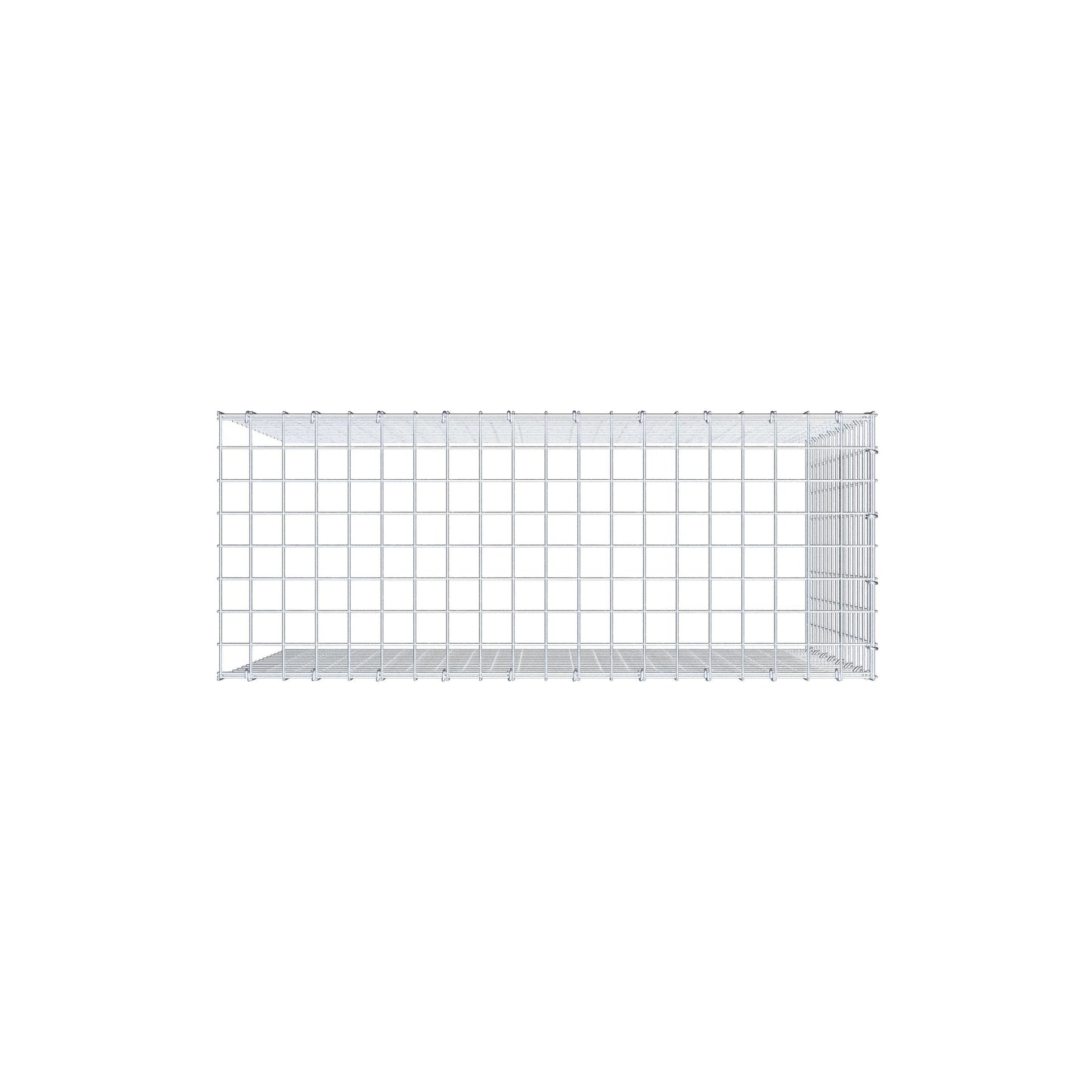 Gavión adicional tipo 4 100 cm x 80 cm x 40 cm (L x A x P), malla 5 cm x 5 cm, anillo en C