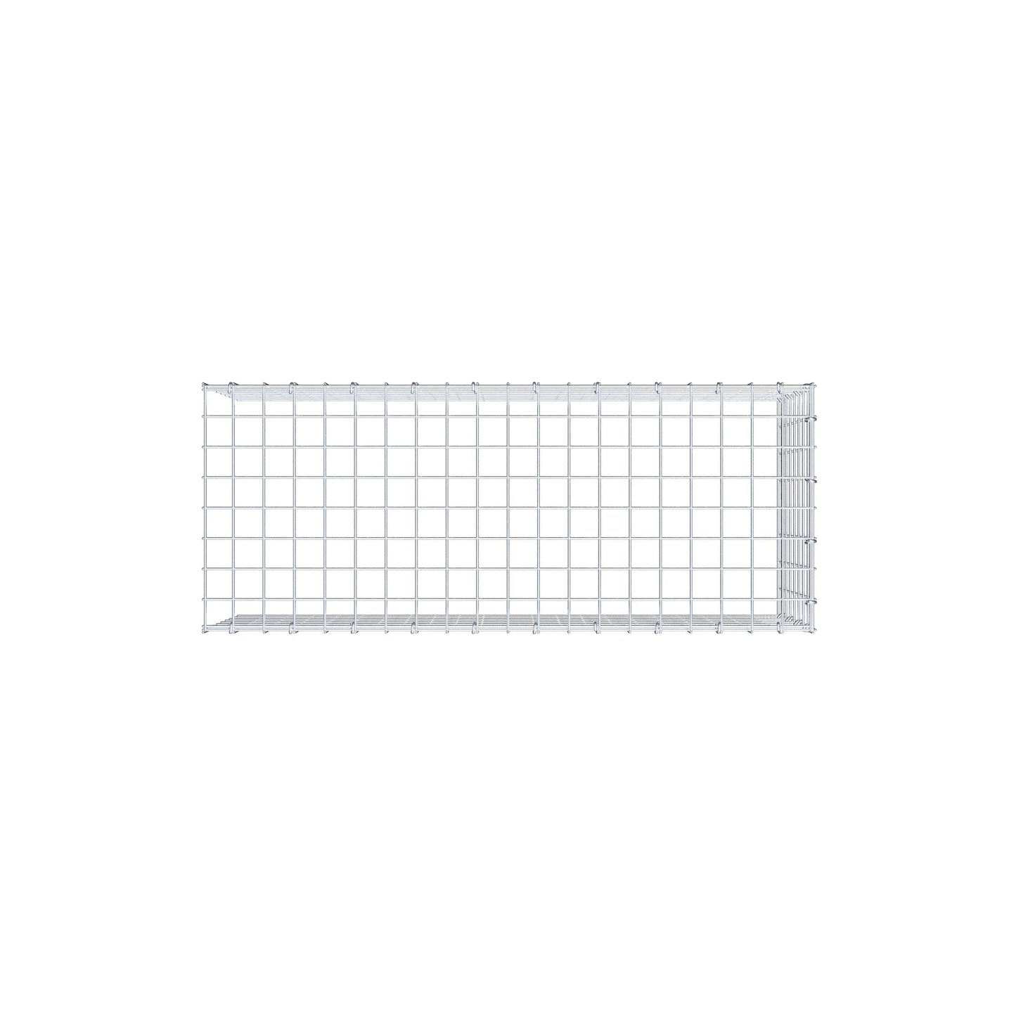 Monteret gabion type 4 100 cm x 40 cm x 40 cm (L x H x D), maskestørrelse 5 cm x 5 cm, C-ring