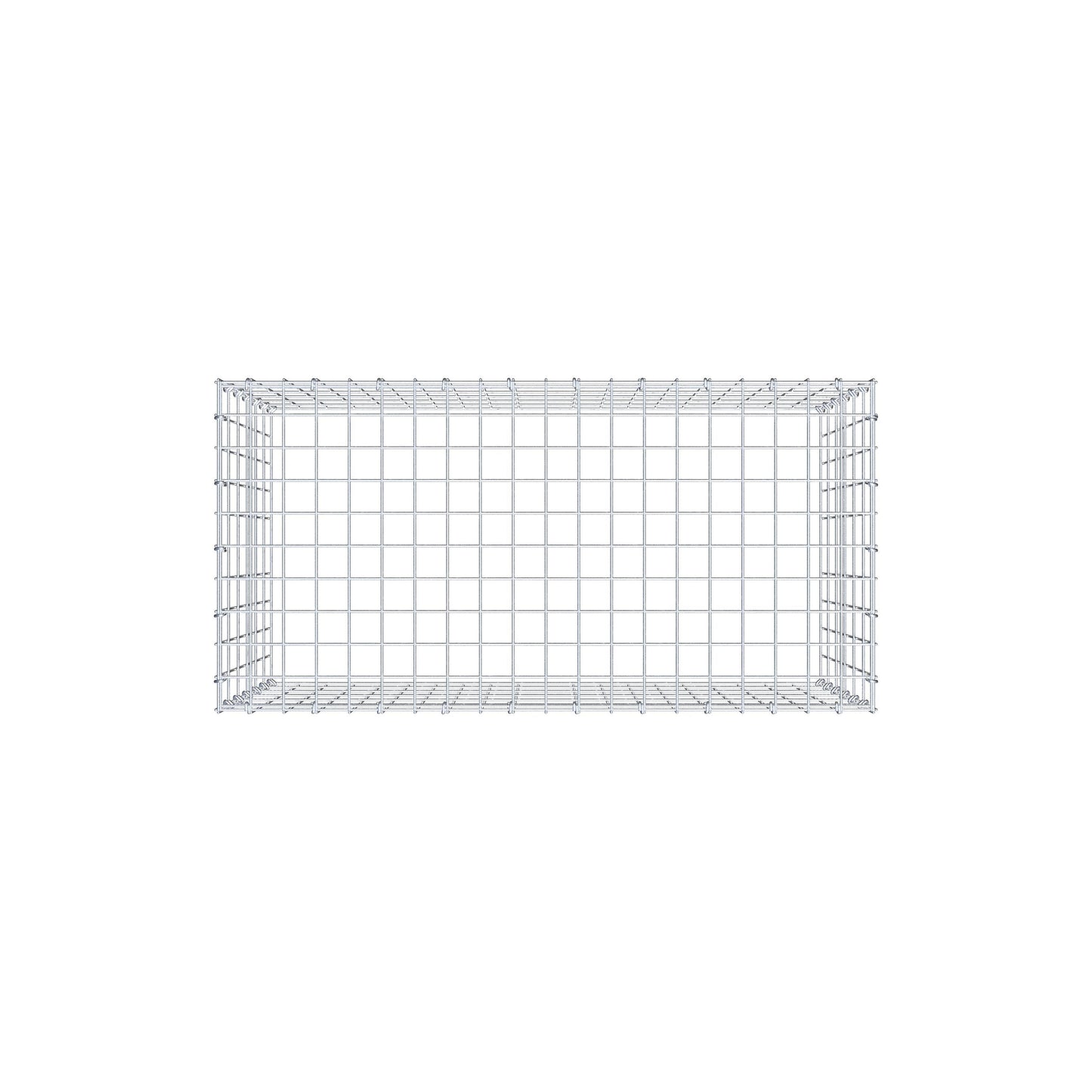 Gabião Tipo 3 100 cm x 60 cm x 50 cm (C x A x P), malhagem 5 cm x 10 cm, anel C