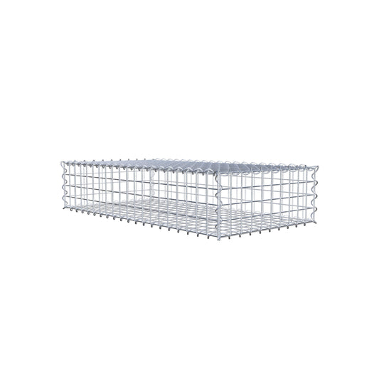 Gabione 100 cm x 20 cm x 50 cm (L x H x T), Maschenweite 5 cm x 5 cm, Spirale