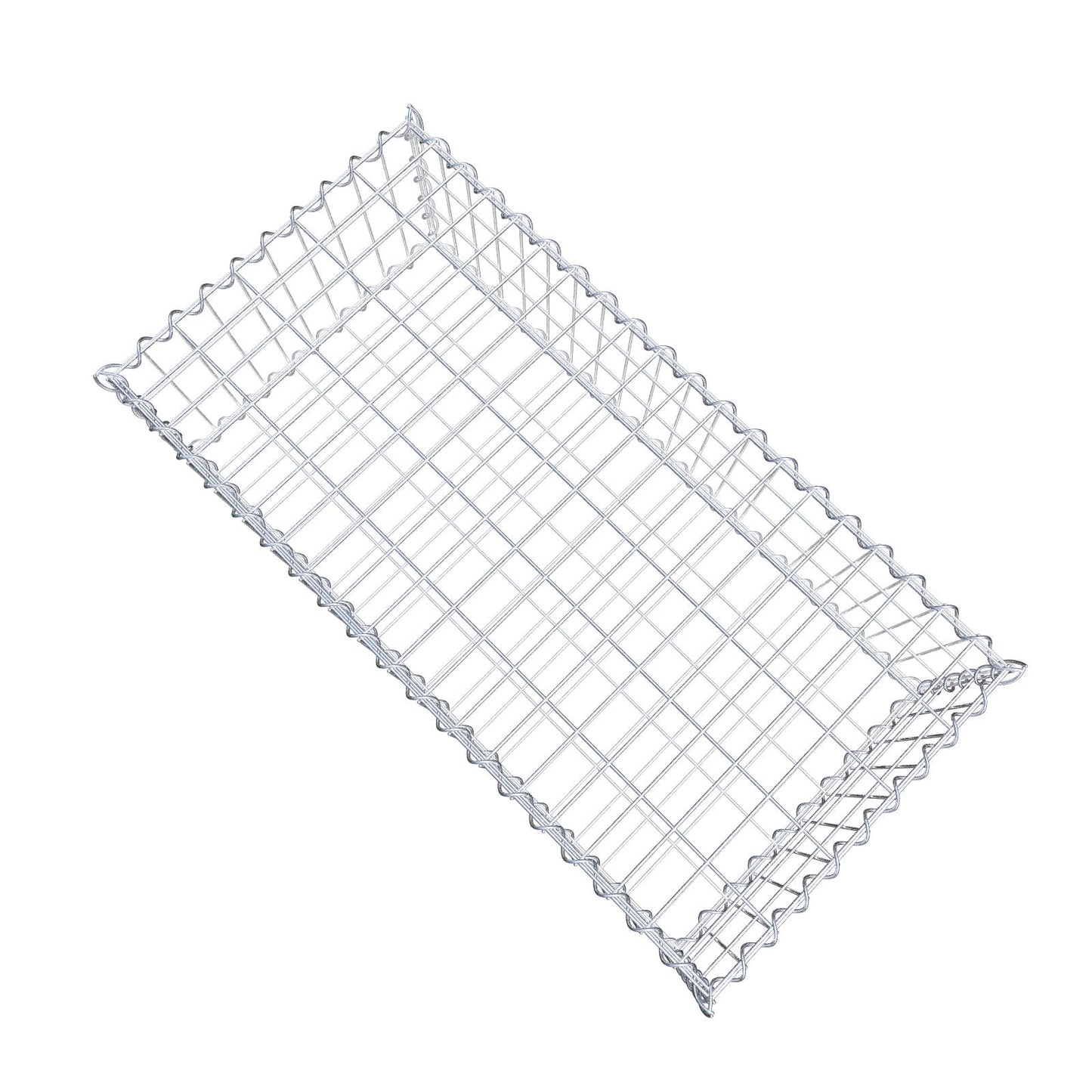 Gabion 100 cm x 30 cm x 50 cm (L x H x D), maskestørrelse 5 cm x 10 cm, spiral