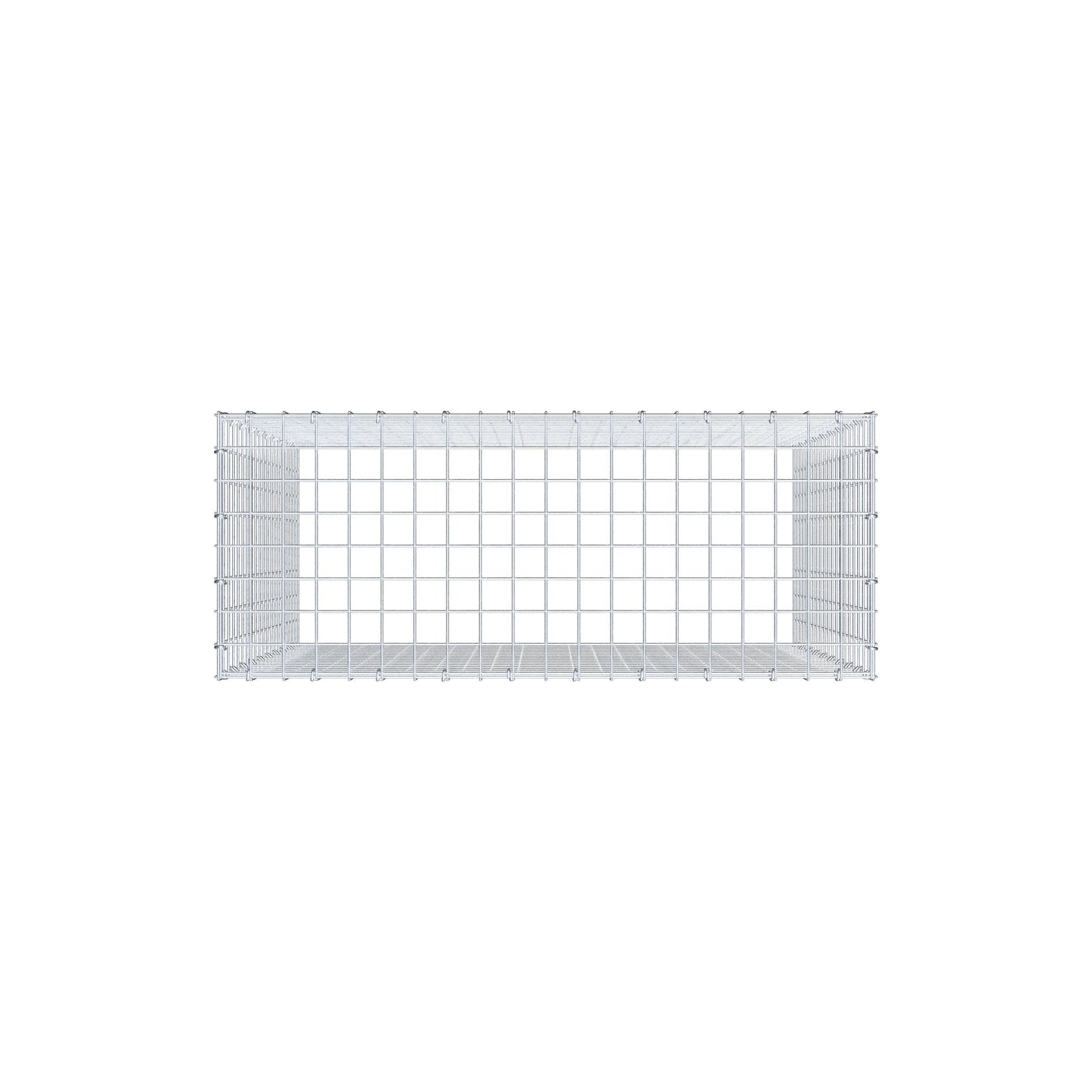 Fourche rapportée type 3 100 cm x 100 cm x 40 cm (L x H x P), mailles 5 cm x 5 cm, anneau C