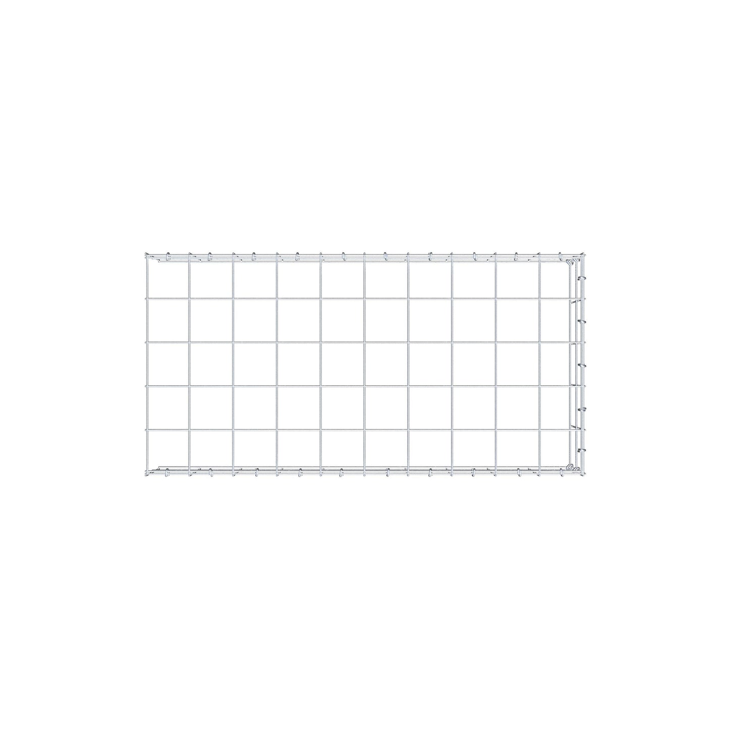 Fourche rapportée type 4 100 cm x 20 cm x 50 cm (L x H x P), mailles 10 cm x 10 cm, anneau C