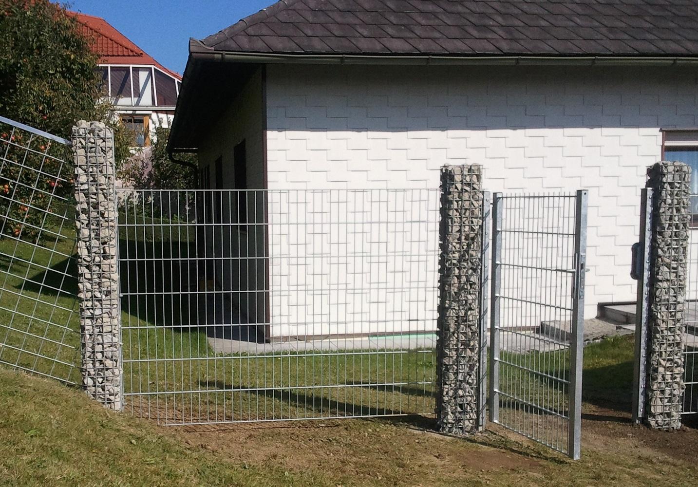 Colonne de gabion 22 x 22 cm MW 5 x 5 cm carré