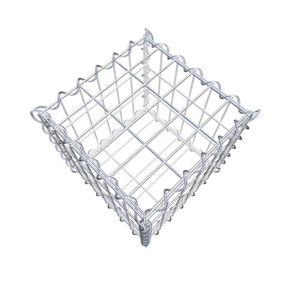 Gavión 30 cm x 30 cm x 30 cm (L x A x P), luz de malla 5 cm x 10 cm, en espiral