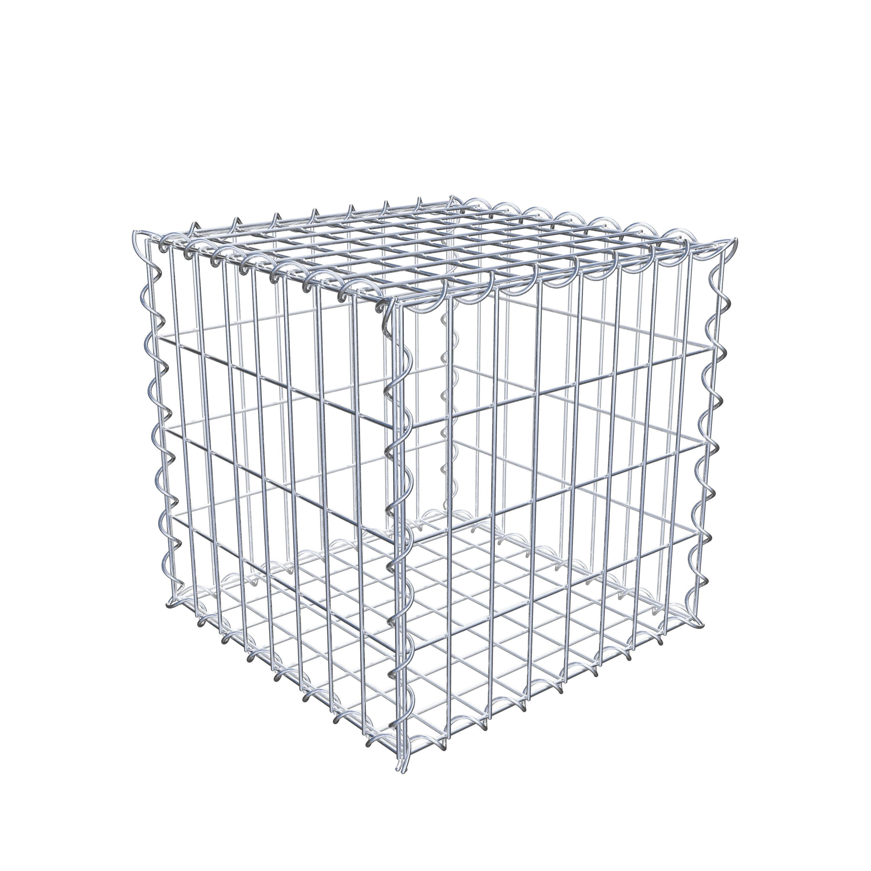 Gabion 40 cm x 40 cm x 40 cm (L x H x D), mesh size 5 cm x 10 cm, spiral