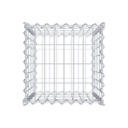 Gabião 40 cm x 40 cm x 40 cm (C x A x P), malhagem 5 cm x 10 cm, espiral