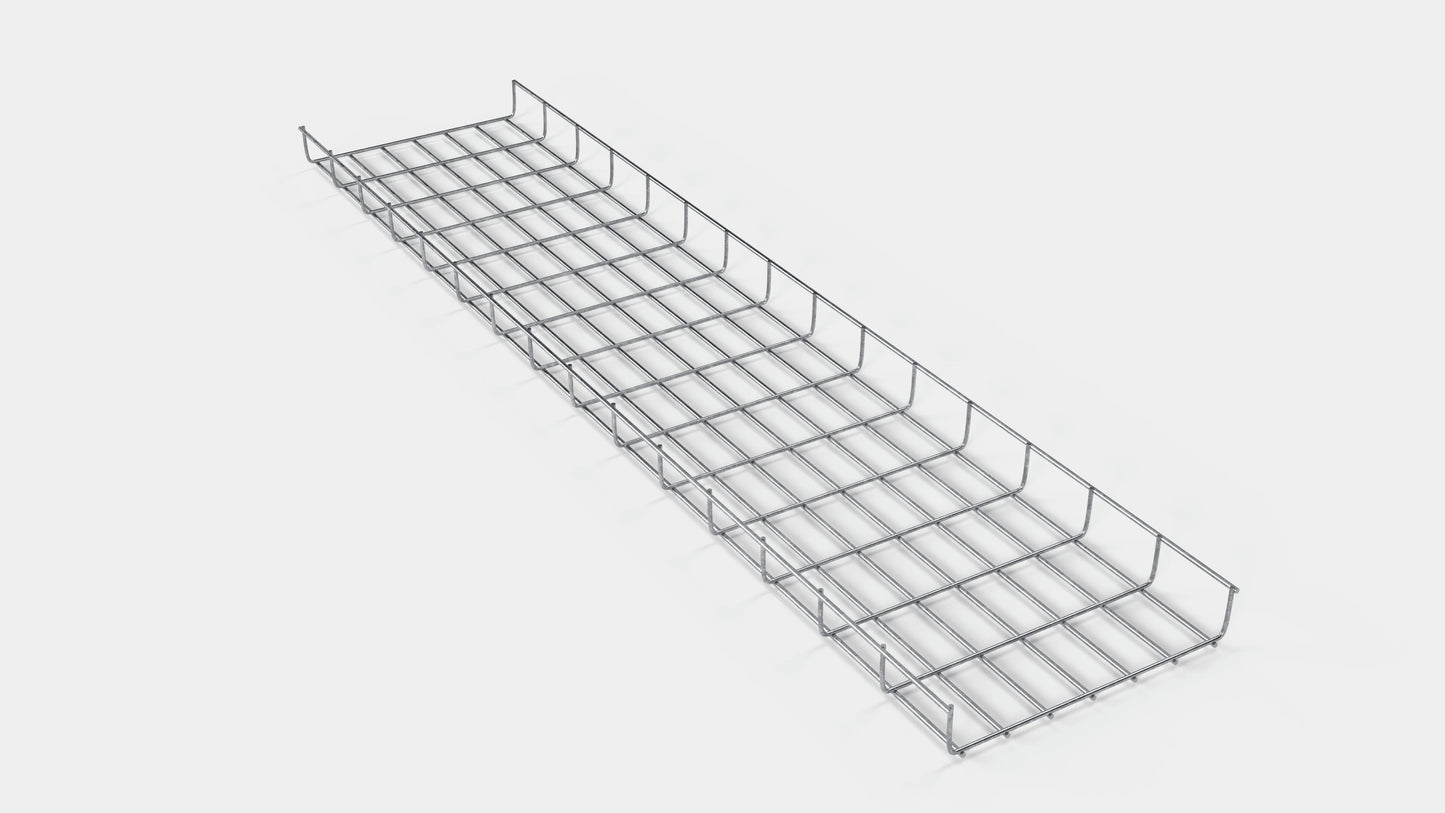 Chemin de câbles longueur 29 cm, profondeur 5 cm, mailles 5 x 10 cm