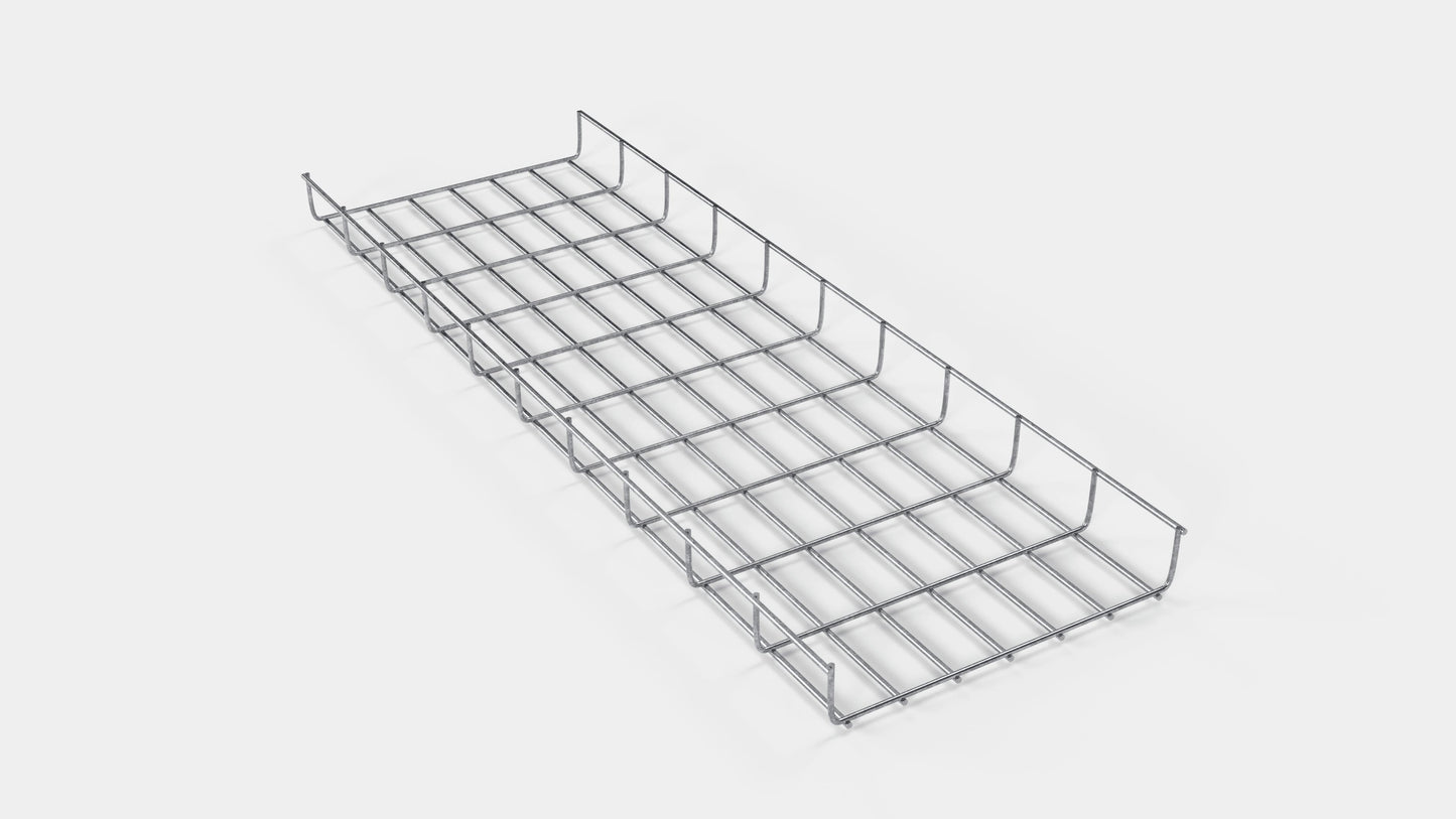 Chemin de câbles longueur 29 cm, profondeur 5 cm, mailles 5 x 10 cm