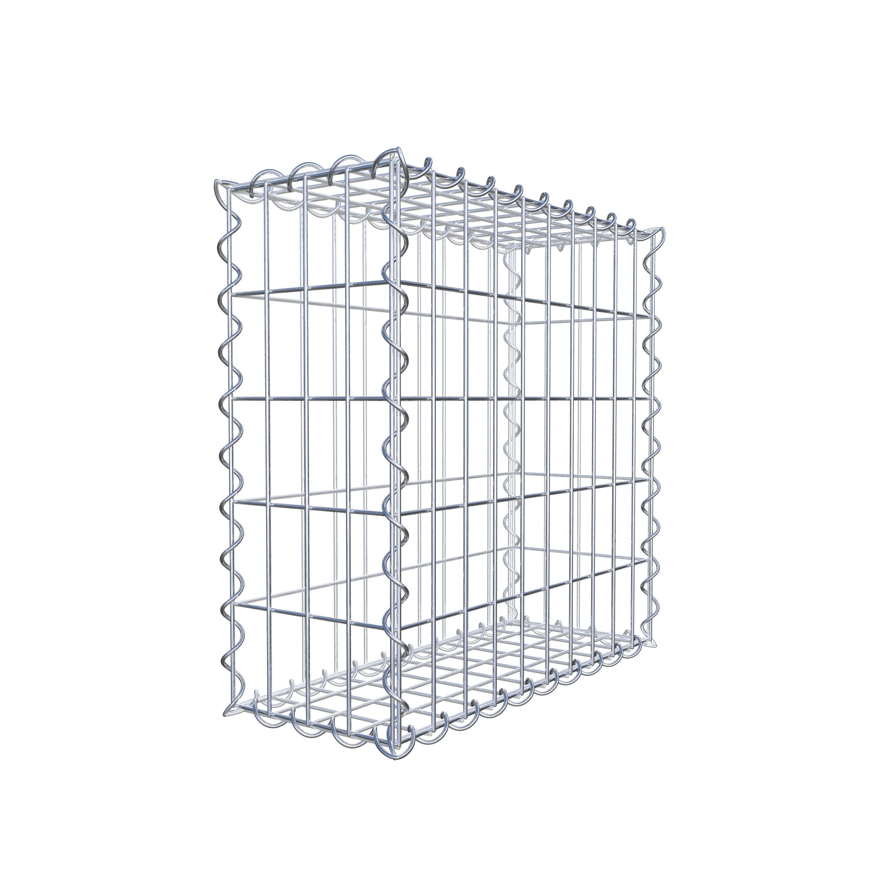 Schanskorf 50 cm x 50 cm x 20 cm (L x H x D), maaswijdte 5 cm x 10 cm, spiraal