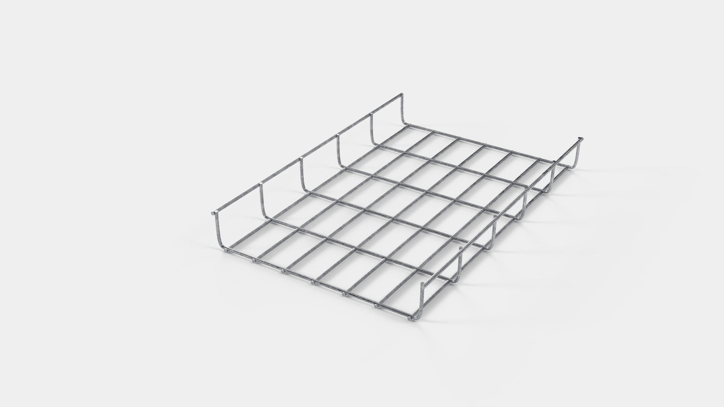 Chemin de câbles longueur 29 cm, profondeur 5 cm, mailles 5 x 10 cm