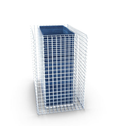 Lecho elevado rectangular 100 cm x 100 cm x 60 cm (largo x alto x fondo), malla 5 x 5 cm, espesor de pared 10 cm