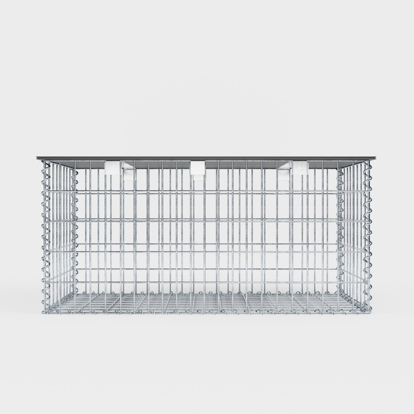 Gartenbank Spiralgabione 105 x 50 x 50 cm - MW 5 x 10 cm, mit Recyclingauflage in anthrazit