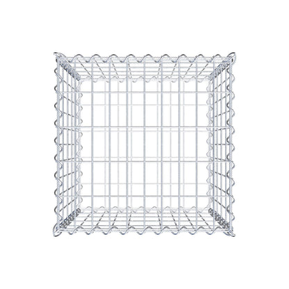 Gavión 50 cm x 50 cm x 50 cm (largo x alto x profundidad), tamaño de malla 5 cm x 10 cm, espiral