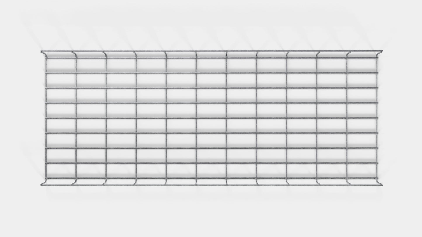 Altezza del traliccio 110 cm, profondità 5 cm, dimensione delle maglie 5 x 10 cm