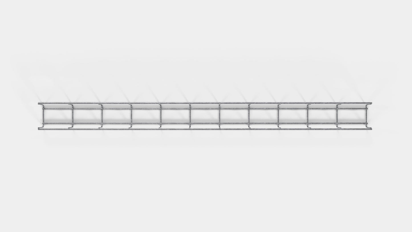 Altezza del traliccio 110 cm, profondità 5 cm, dimensione delle maglie 5 x 10 cm