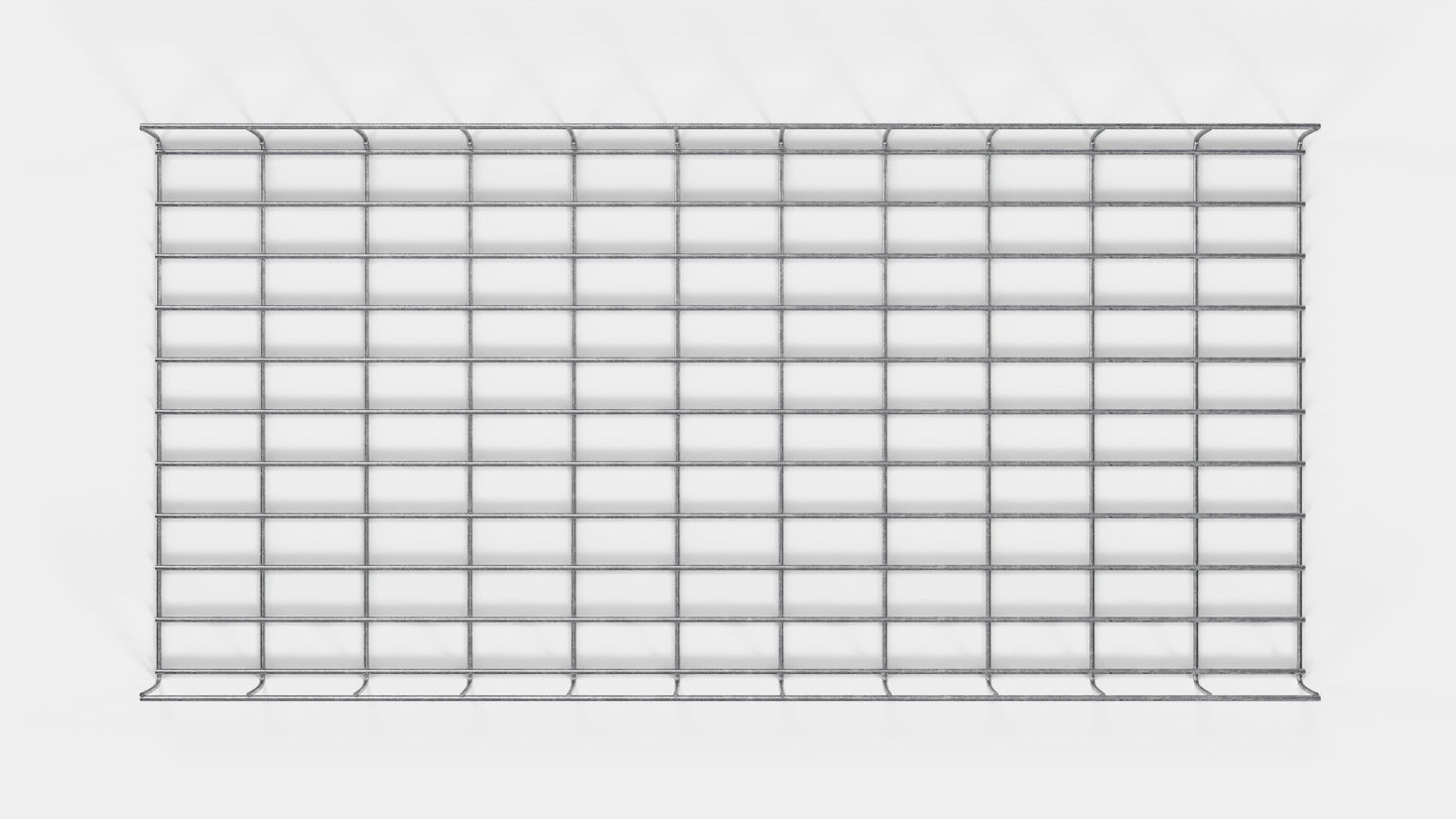 Altezza del traliccio 110 cm, profondità 5 cm, dimensione delle maglie 5 x 10 cm