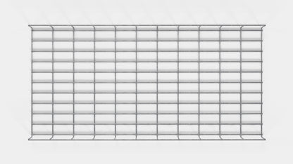 Altezza del traliccio 110 cm, profondità 5 cm, dimensione delle maglie 5 x 10 cm