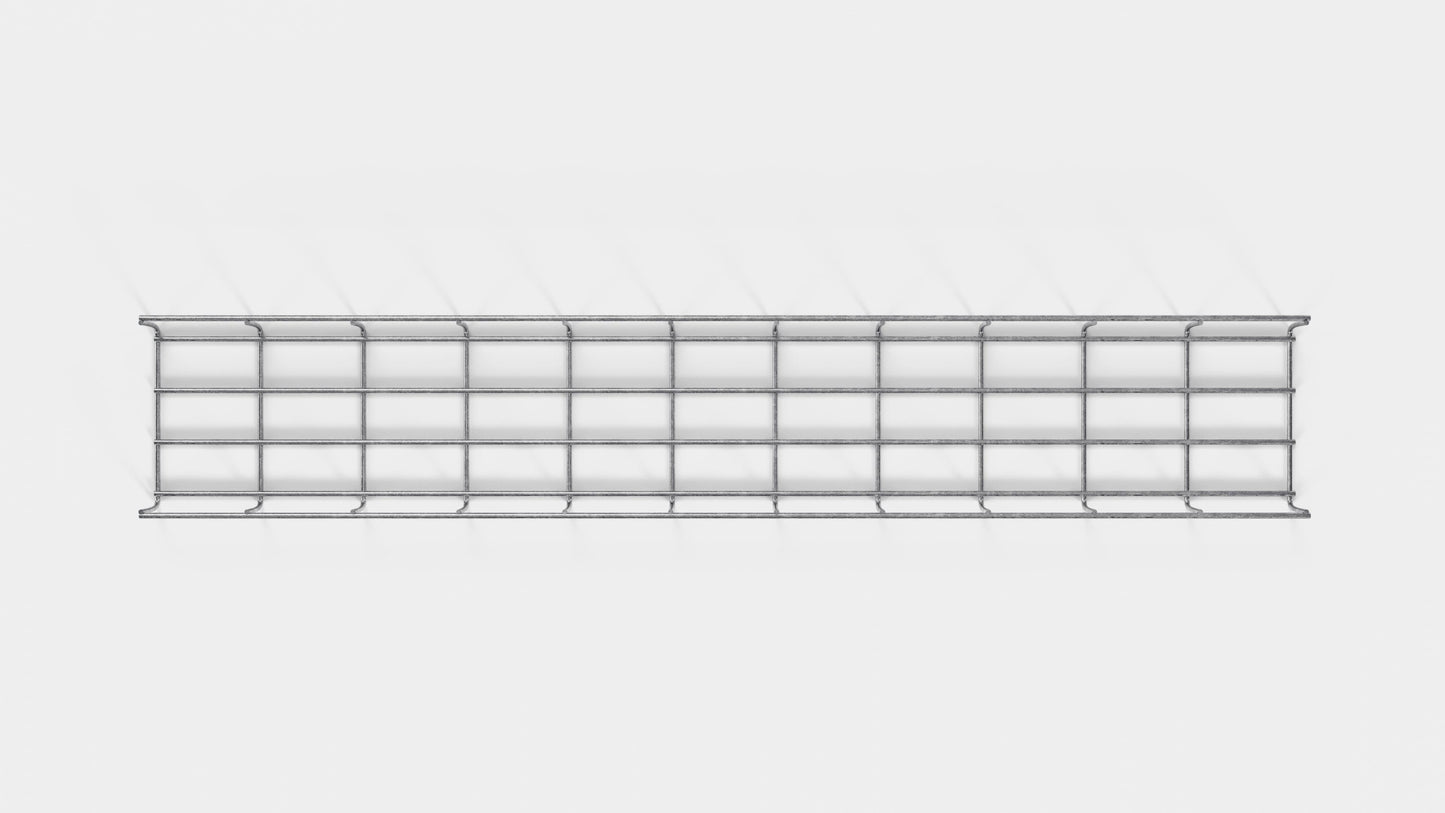 Altezza del traliccio 110 cm, profondità 5 cm, dimensione delle maglie 5 x 10 cm