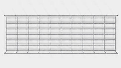 Chemin de câbles longueur 29 cm, profondeur 5 cm, mailles 5 x 10 cm