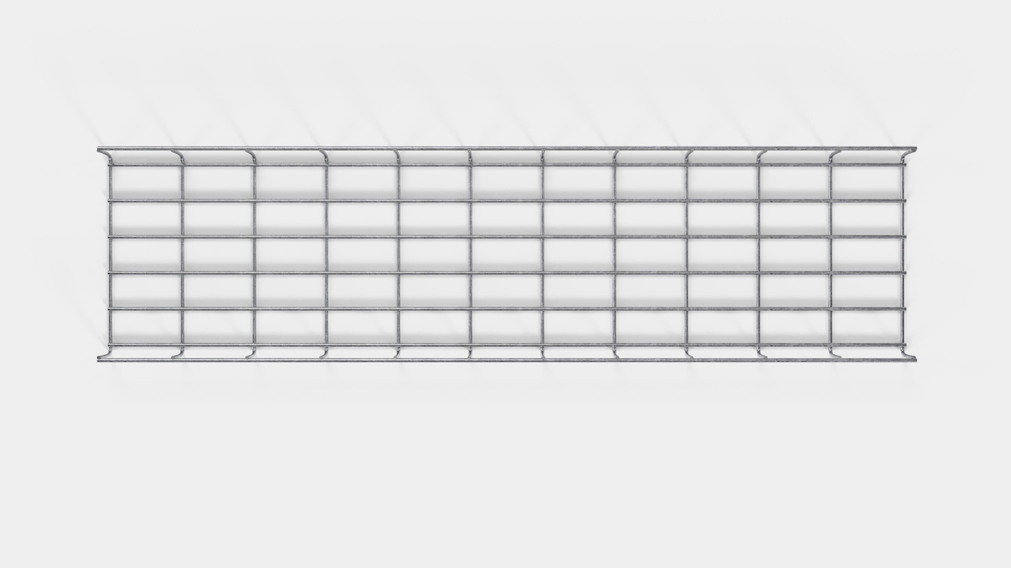 Altezza canalina 110 cm, profondità 5 cm, dimensione maglia 5 x 10 cm